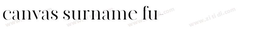 canvas surname fu字体转换